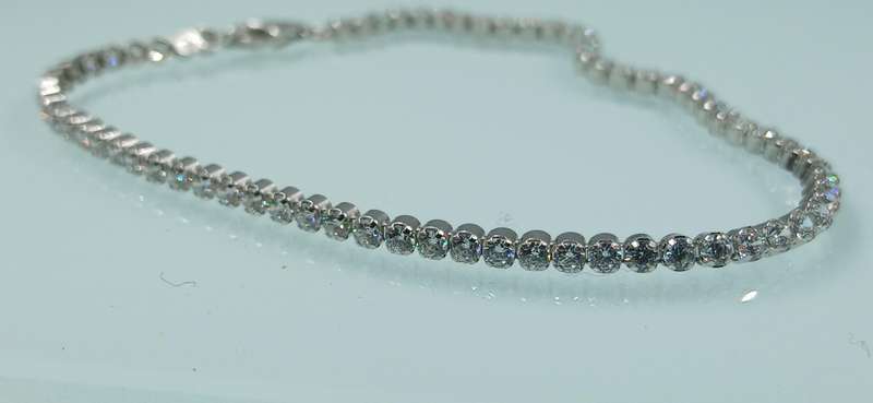 Elegant Sterling Silver Tennis Bracelet