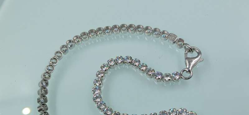 Elegant Sterling Silver Tennis Bracelet