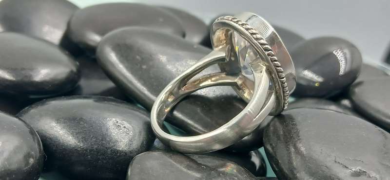 Beautiful Sterling Silver Ring With Big CZ
