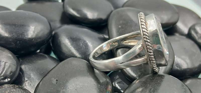 Beautiful Sterling Silver Ring With Big CZ