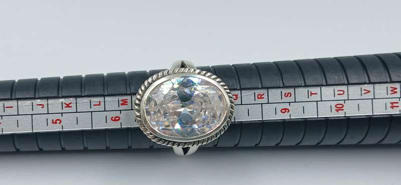 Beautiful Sterling Silver Ring With Big CZ
