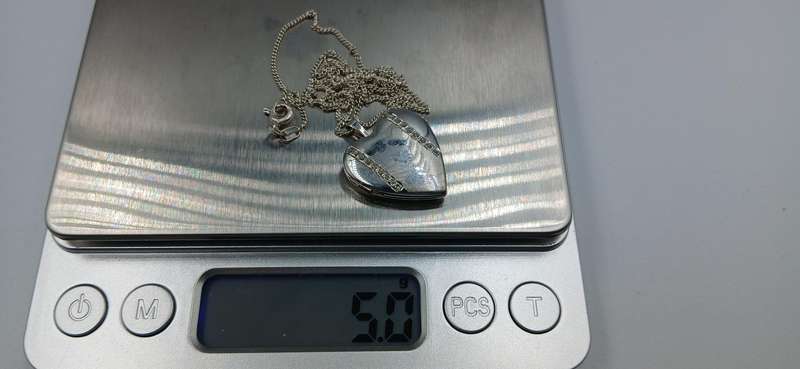 Sterling Silver Heart Locket Pendant Necklace