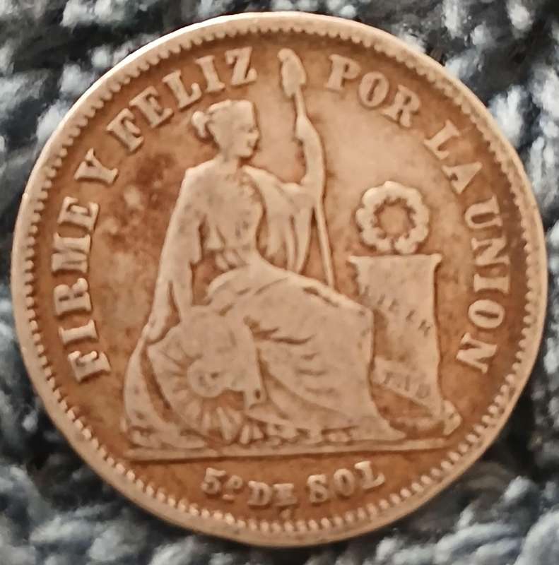 Peru 1866 1/5 Sol