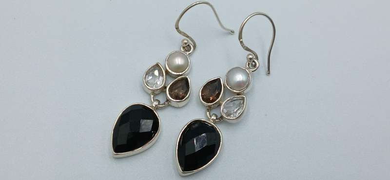 Elegant Sterling Silver Drop Earrings