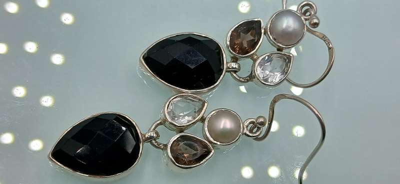 Elegant Sterling Silver Drop Earrings