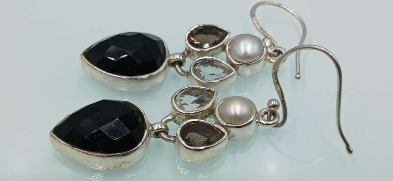 Elegant Sterling Silver Drop Earrings