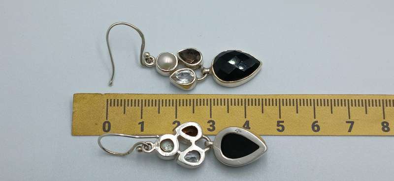 Elegant Sterling Silver Drop Earrings