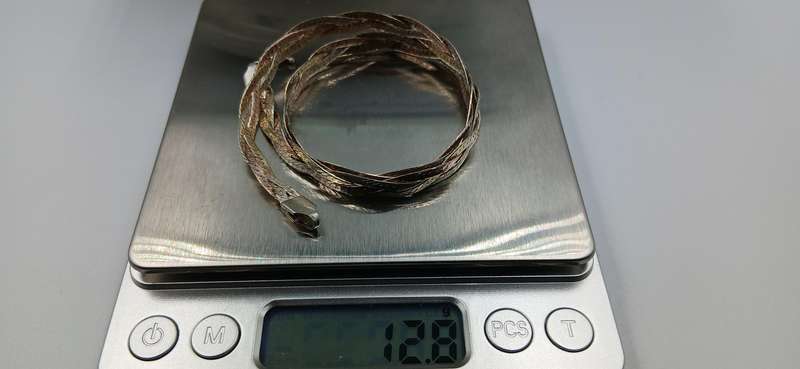 Three Tones Sterling Silver Necklace