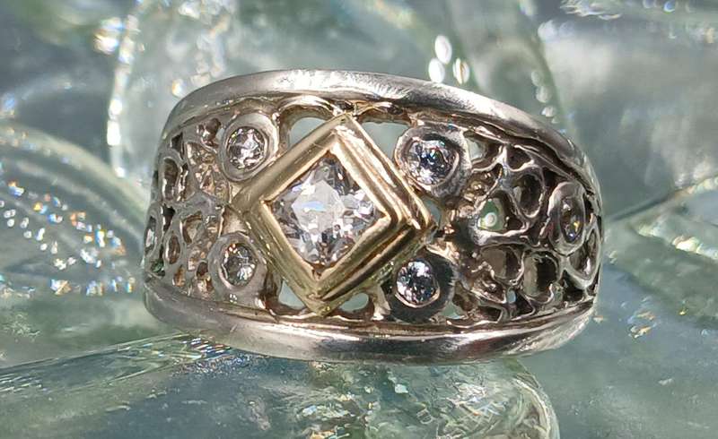 Sterling Silver Ring/Gilded/