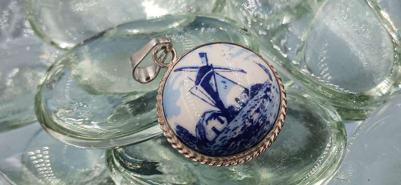 Sterling Silver Delft Pendant
