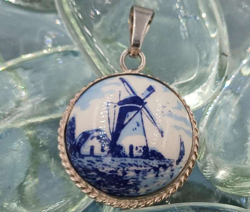 Sterling Silver Delft Pendant