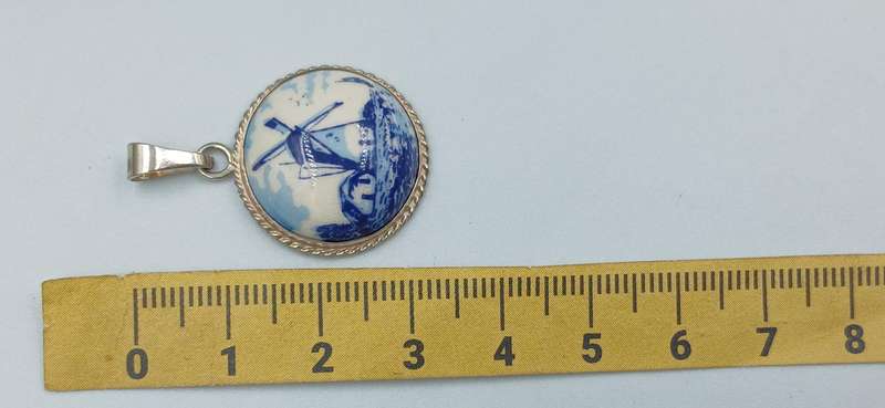 Sterling Silver Delft Pendant