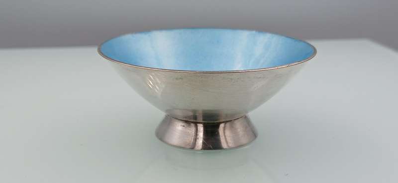 Vintage ELA Denmark 925 Enamel Open Salt Dish