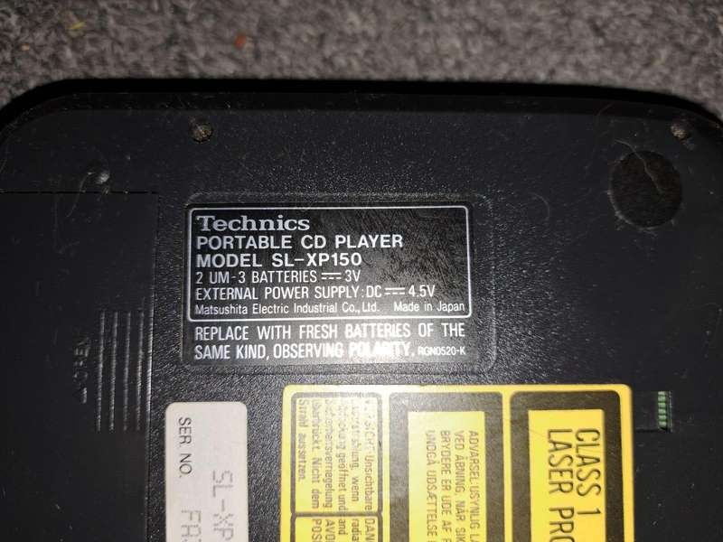 Technics SL-XP150 CD Walkman *RARE*