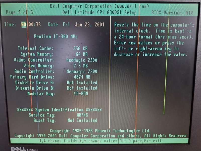 Vintage Dell Latitude CPi A300ST Pentium II laptop