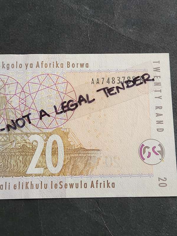 TT Mboweni Twenty Rand Note 2nd Issue 2004 AA series UNC - as per photograph