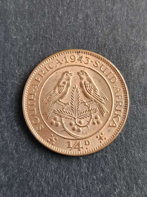 Union Farthing 1943 EF+/UNC - as per photograph