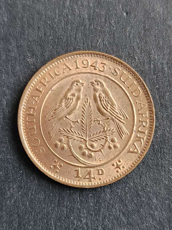 Union Farthing 1943 EF+/UNC - as per photograph