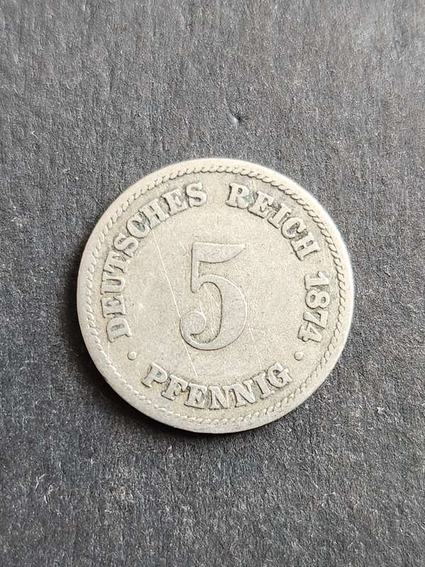 Deutsches Reich 5 Pfennig 1874 - as per photograph