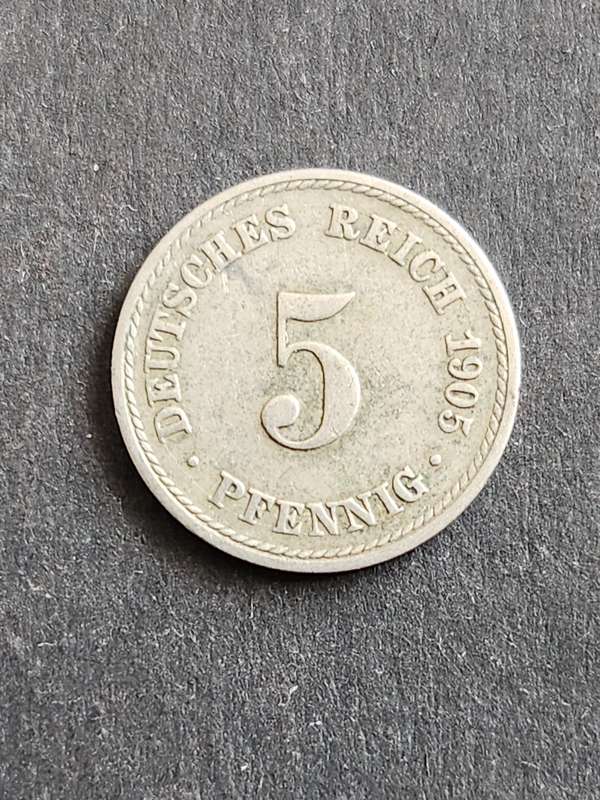 Deutsches Reich 5 Pfennig 1905 - as per photograph