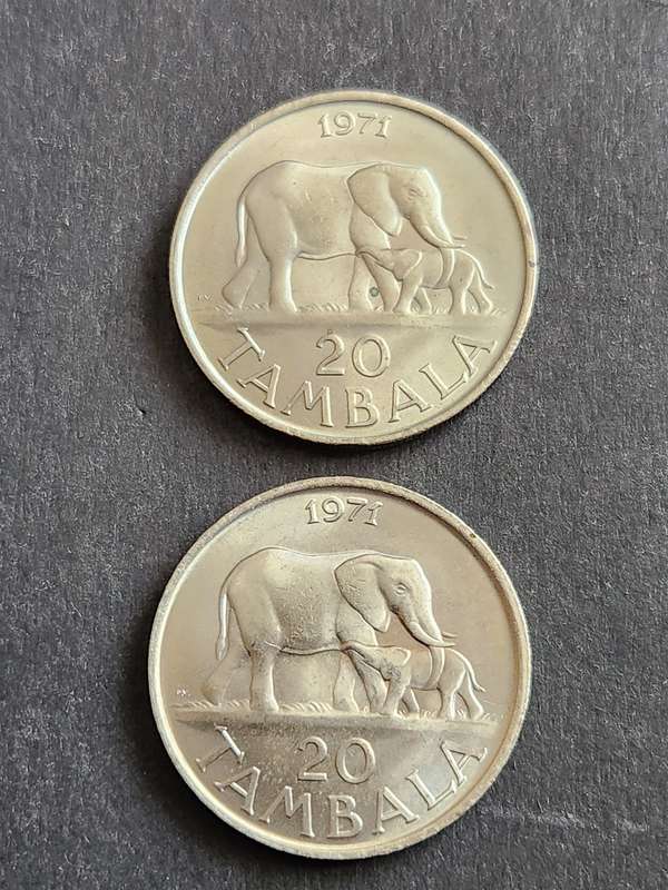 2 x Malawi 30 Tambala 1971 UNC - as per photograph