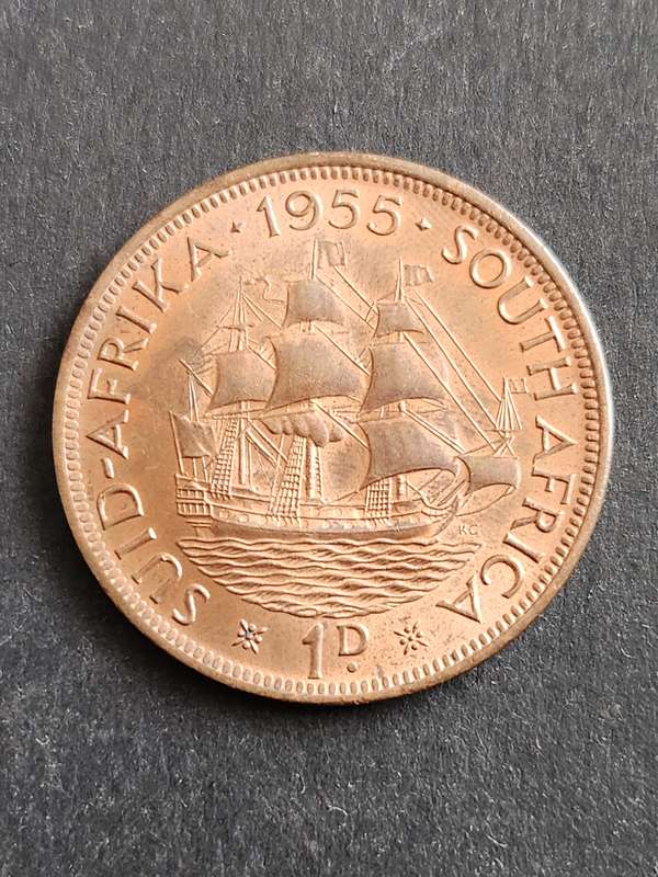 Union Penny 1955 EF+/UNC - as per photograph