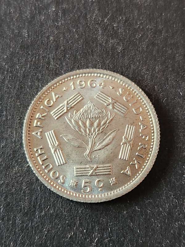 Republic 5 Cents 1964 BU - as per photograph
