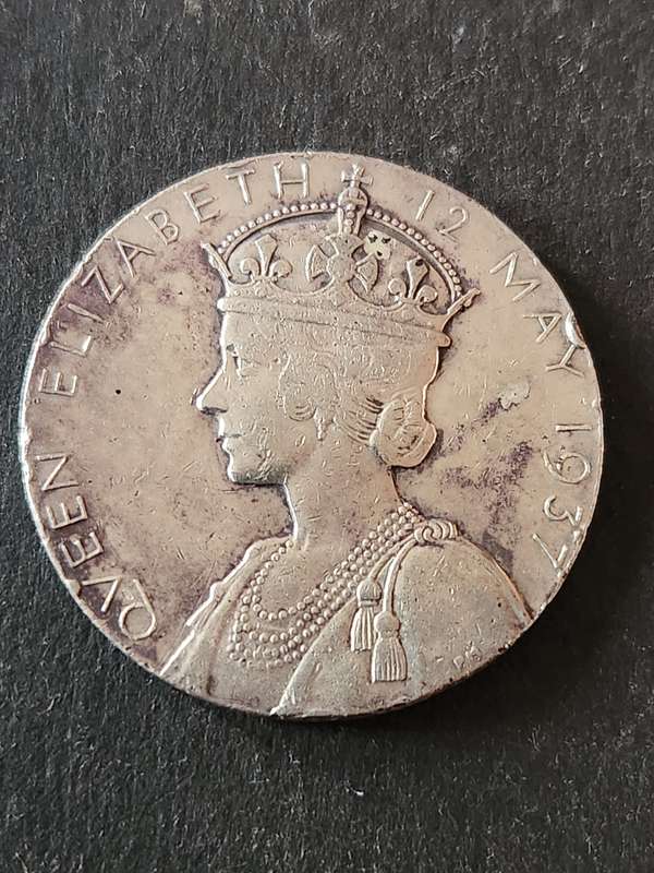 1937 King George VI Coronation Medal Silver 15.3g - as per photograph