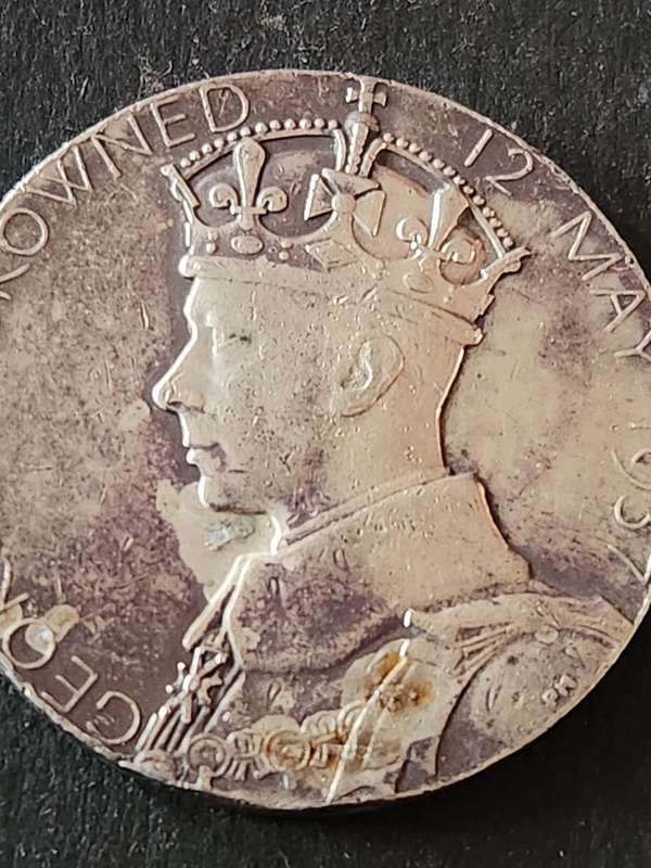 1937 King George VI Coronation Medal Silver 15.3g - as per photograph