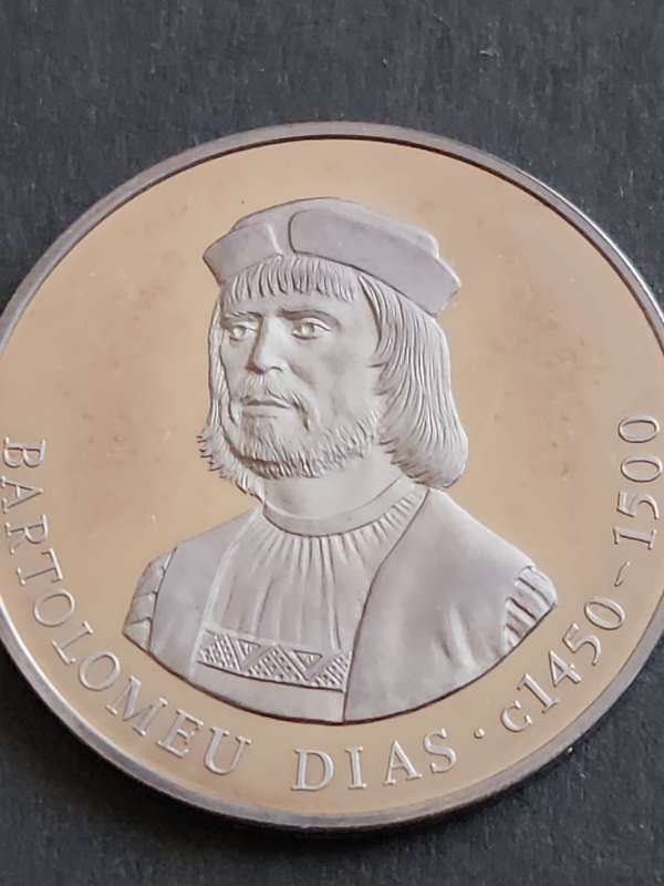 SA Historical Mint Sterling Silver Medallion Bartolomeu Dias 1450-1500 (19.6g) - as per photograph