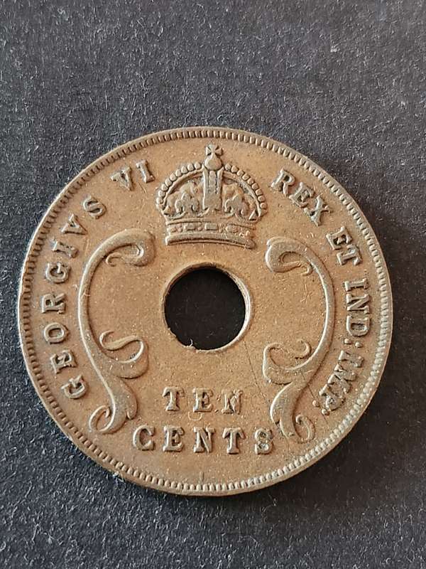 East Africa 10 Cents 1941 - as per photograph