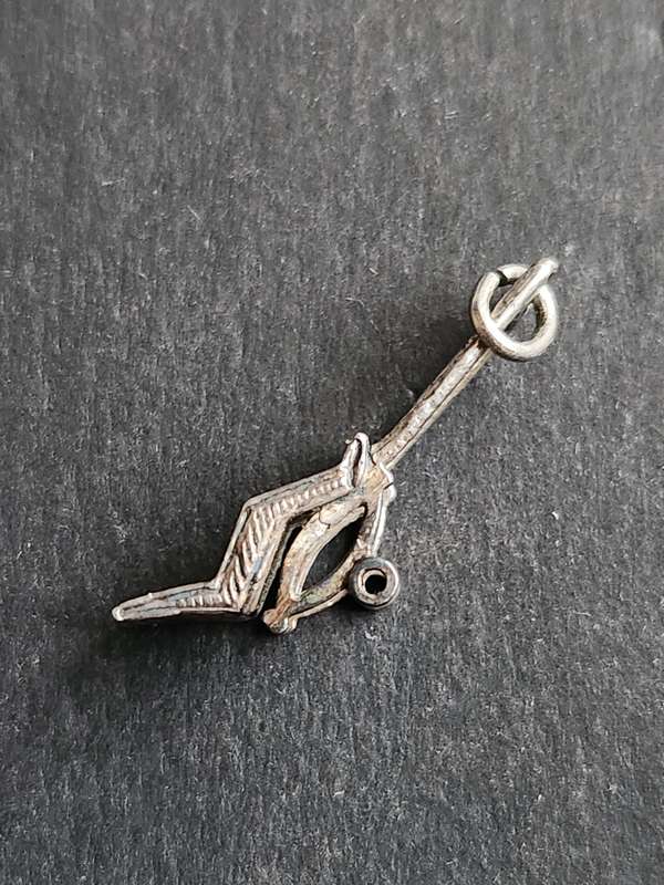 Vintage Silver Rickshaw Charm 1.9g - as per photograph
