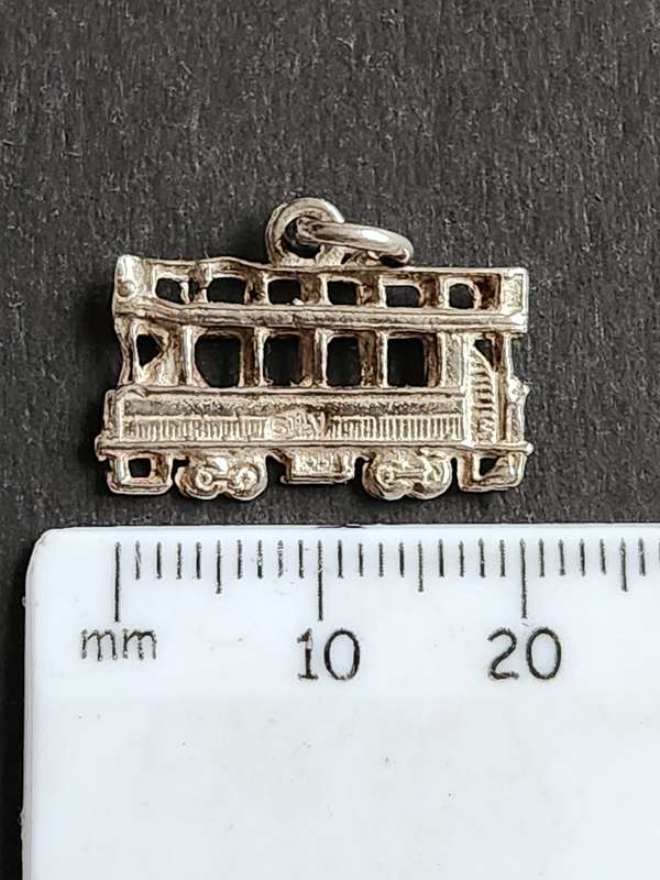 Vintage Silver Tram Charm 2.3g - as per photograph