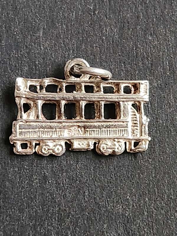 Vintage Silver Tram Charm 2.3g - as per photograph