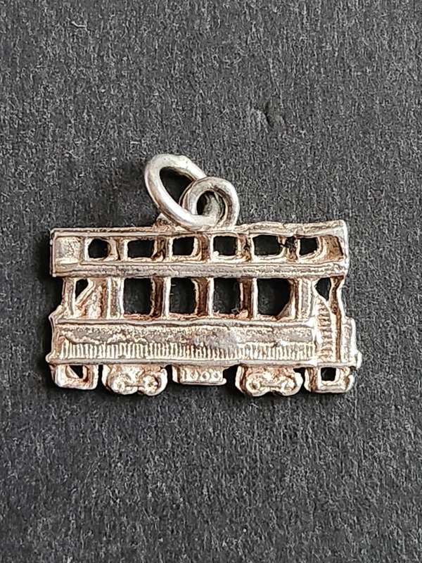 Vintage Silver Tram Charm 2.3g - as per photograph