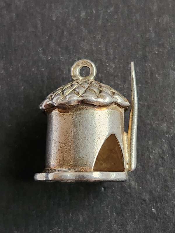 Vintage Silver Hut Charm Stamp .925  5.6g - as per photograph