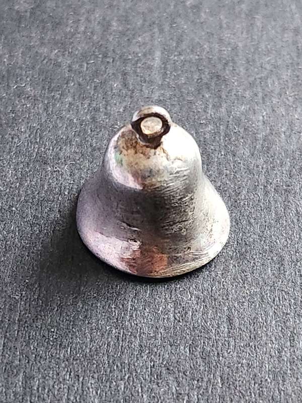 Vintage Silver Small Bell Charm 1.8g - as per photograph