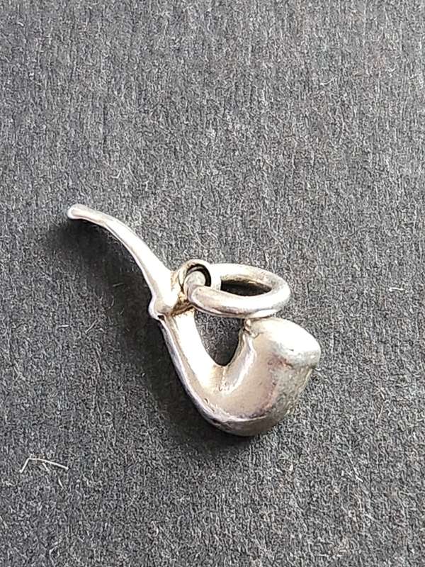 Vintage Silver Pipe Charm 1.7g - as per photograph