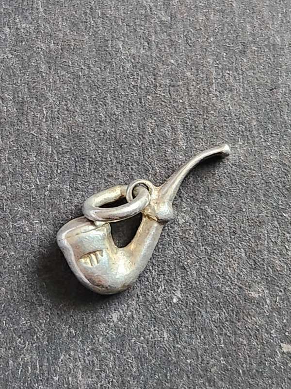Vintage Silver Pipe Charm 1.7g - as per photograph