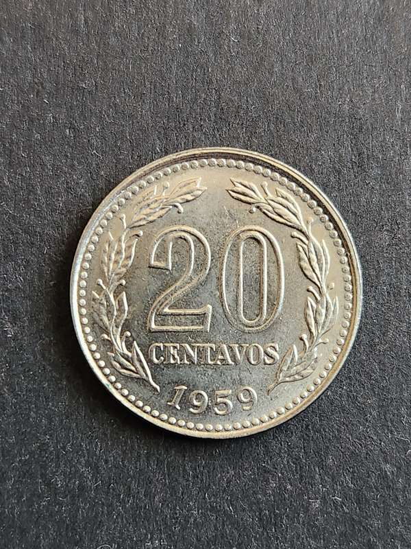 Argentina 20 Centavos 1959 (excellent condition) - as per photograph