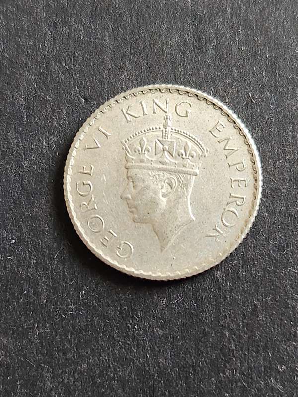 India 1/4 Rupee 1940 Silver (nice condition) - as per photograph