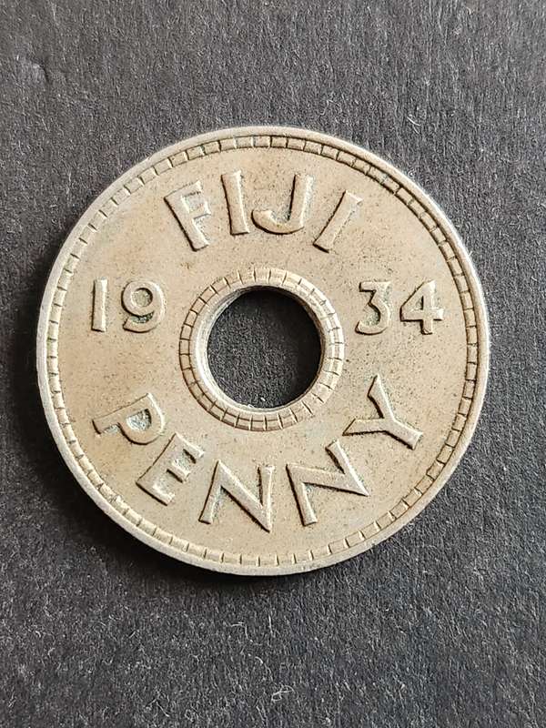 Fiji One Penny 1934 - as per photograph