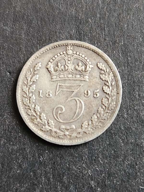 UK Threepence 1895 - as per photograph