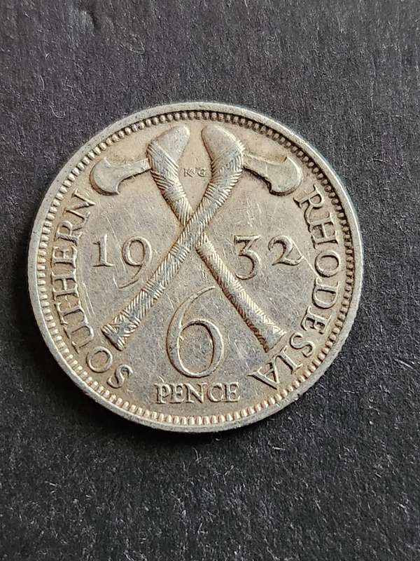Southern Rhodesia Sixpence 1932 - as per photograph