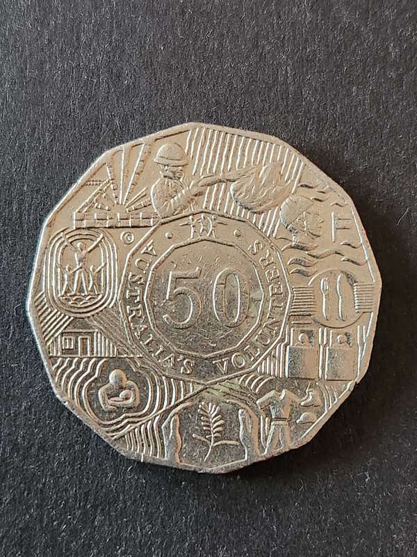 Australia 50 Cents 2003 (Australia's Volunteers) - as per photograph