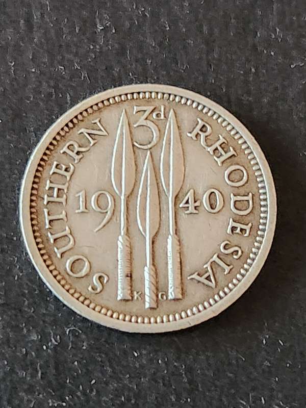 Southern Rhodesia Threepence 1940 - as per photograph