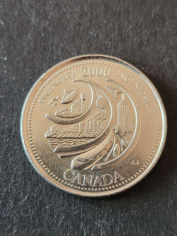 Canada 25 Cents 2000 Ingenuity- as per photograph