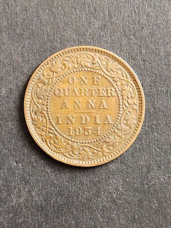 India Quarter Anna 1934 - as per photograph