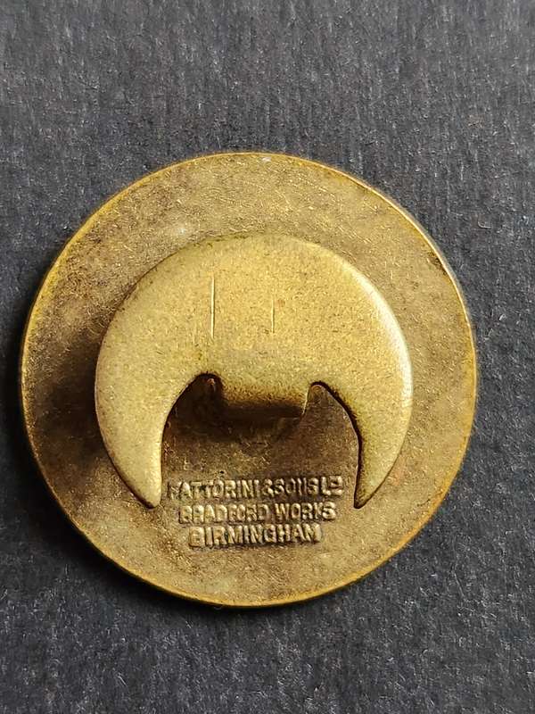 Enameled Electrical Trades Union Lapel Badge (Fattorini and Sons Ltd) Bradford Works Birmingham
