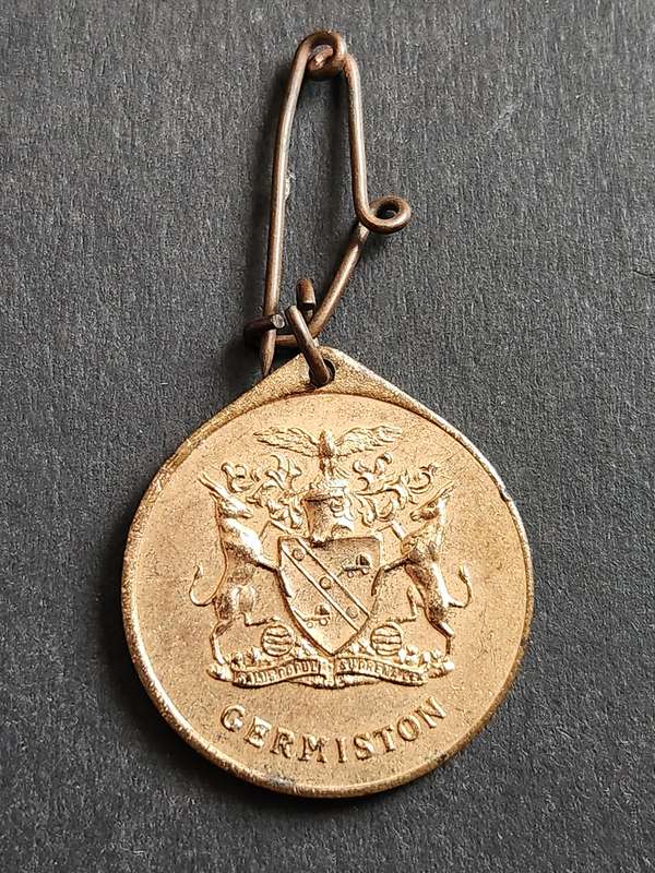Bronze Medal to Commemorate the Proclamation of Germiston as a City 1950 - as per photograph